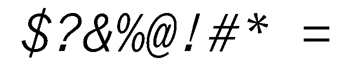 ABCROMMono LightItalic Font OTHER CHARS
