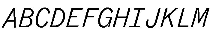 ABCROMMono LightItalic Font UPPERCASE