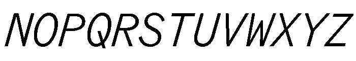 ABCROMMono LightItalic Font UPPERCASE