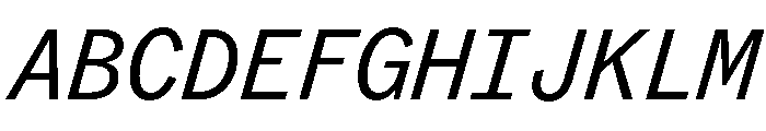 ABCROMMono RegularItalic Font UPPERCASE