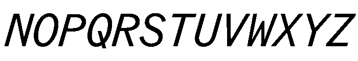 ABCROMMono RegularItalic Font UPPERCASE