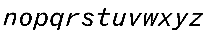 ABCROMMono RegularItalic Font LOWERCASE