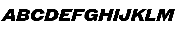 ABCROMWide BlackItalic Font UPPERCASE