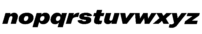 ABCROMWide BlackItalic Font LOWERCASE