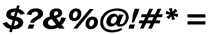 ABCROMWide BoldItalic Font OTHER CHARS