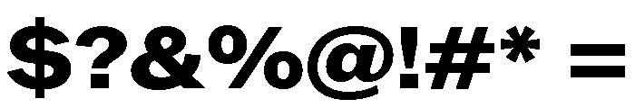 ABCROMWide Heavy Font OTHER CHARS