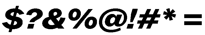 ABCROMWide HeavyItalic Font OTHER CHARS