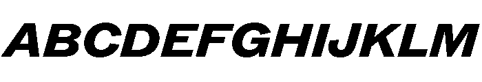 ABCROMWide HeavyItalic Font UPPERCASE