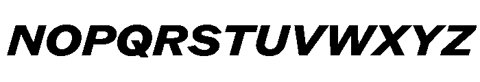 ABCROMWide HeavyItalic Font UPPERCASE