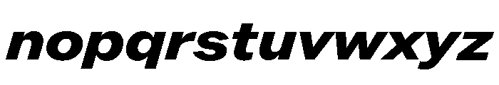 ABCROMWide HeavyItalic Font LOWERCASE