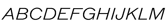 ABCROMWide LightItalic Font UPPERCASE