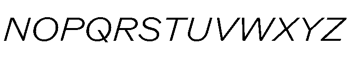 ABCROMWide LightItalic Font UPPERCASE