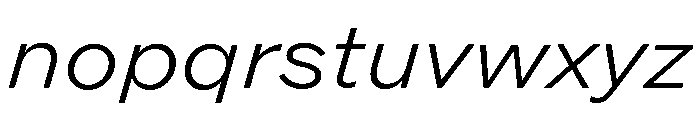 ABCROMWide LightItalic Font LOWERCASE
