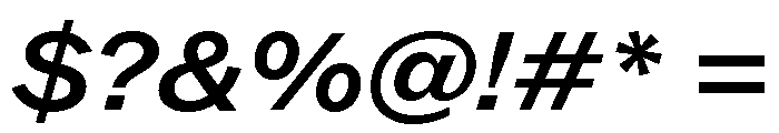 ABCROMWide MediumItalic Font OTHER CHARS