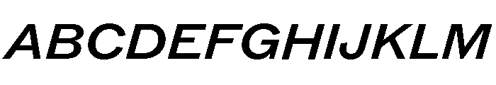 ABCROMWide MediumItalic Font UPPERCASE