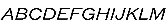 ABCROMWide RegularItalic Font UPPERCASE