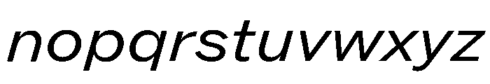 ABCROMWide RegularItalic Font LOWERCASE