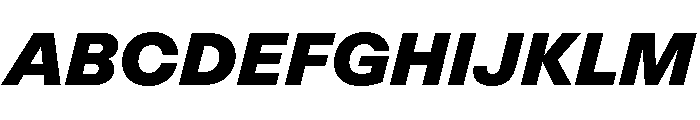 ABCRepro BlackItalic Font UPPERCASE