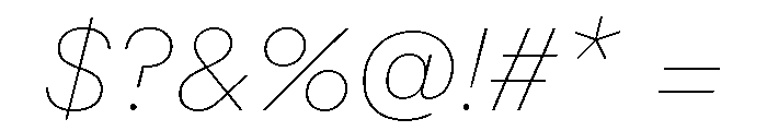 ABCRepro HairlineItalic Font OTHER CHARS