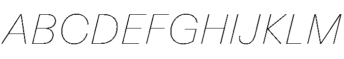 ABCRepro HairlineItalic Font UPPERCASE