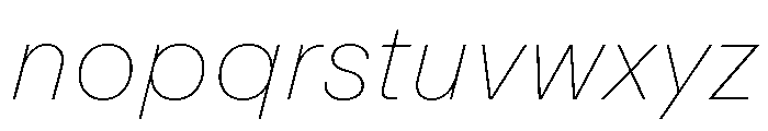 ABCRepro HairlineItalic Font LOWERCASE