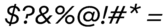 ABCRepro ScreenItalic Font OTHER CHARS