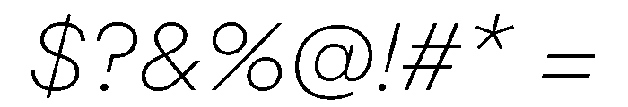 ABCRepro ThinItalic Font OTHER CHARS
