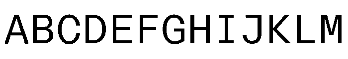 ABCReproMono Screen Font UPPERCASE