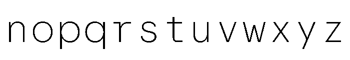 ABCReproMono Thin Font LOWERCASE