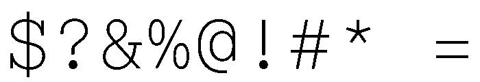 ABCSimonMono Thin Font OTHER CHARS