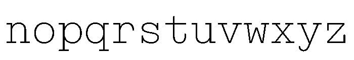 ABCSimonMono Thin Font LOWERCASE