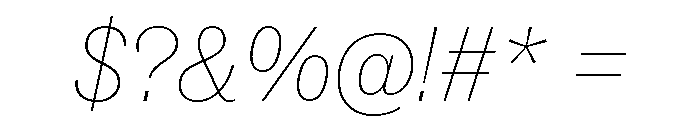 ABCSocial HairlineItalic Font OTHER CHARS