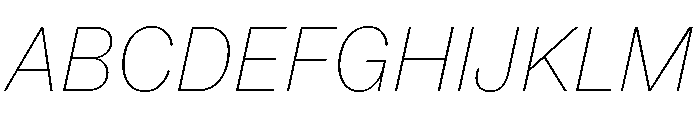 ABCSocial HairlineItalic Font UPPERCASE