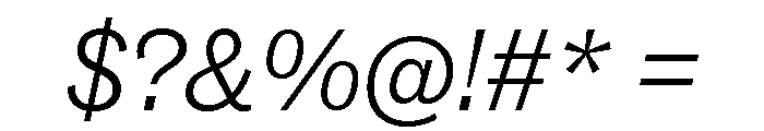 ABCSocial LightItalic Font OTHER CHARS