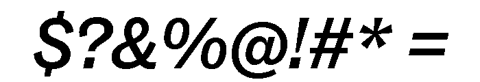 ABCSocial MediumItalic Font OTHER CHARS