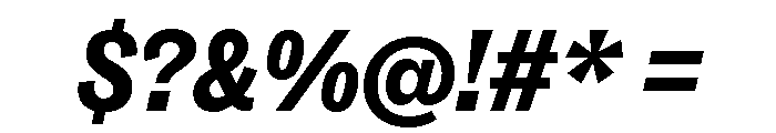 ABCSocialCondensed BlackItalic Font OTHER CHARS