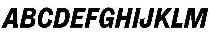 ABCSocialCondensed BlackItalic Font UPPERCASE