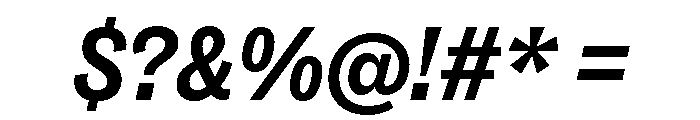 ABCSocialCondensed BoldItalic Font OTHER CHARS