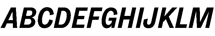 ABCSocialCondensed BoldItalic Font UPPERCASE