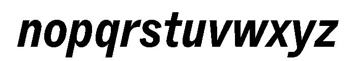 ABCSocialCondensed BoldItalic Font LOWERCASE