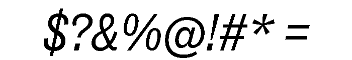 ABCSocialCondensed BookItalic Font OTHER CHARS