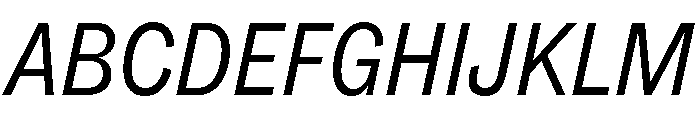 ABCSocialCondensed BookItalic Font UPPERCASE