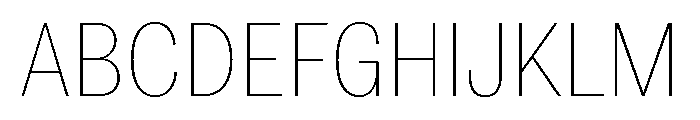 ABCSocialCondensed Hairline Font UPPERCASE