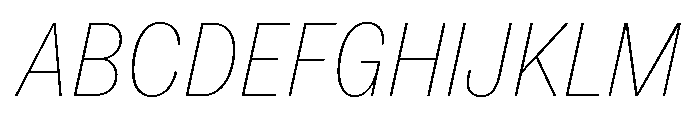 ABCSocialCondensed HairlineItalic Font UPPERCASE