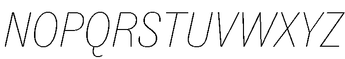 ABCSocialCondensed HairlineItalic Font UPPERCASE