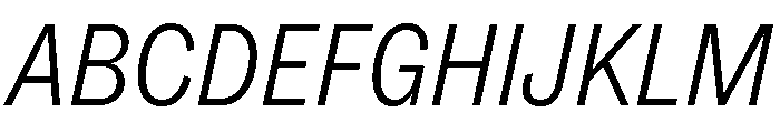 ABCSocialCondensed LightItalic Font UPPERCASE