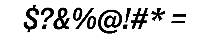 ABCSocialCondensed MediumItalic Font OTHER CHARS