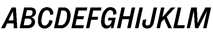 ABCSocialCondensed MediumItalic Font UPPERCASE