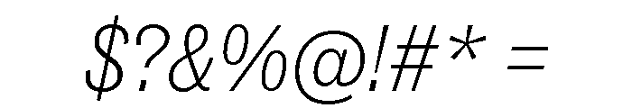ABCSocialCondensed ThinItalic Font OTHER CHARS