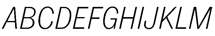 ABCSocialCondensed ThinItalic Font UPPERCASE